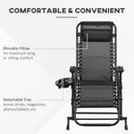 Outsunny Folding Zero Gravity Rocking Chair Set detail image 5