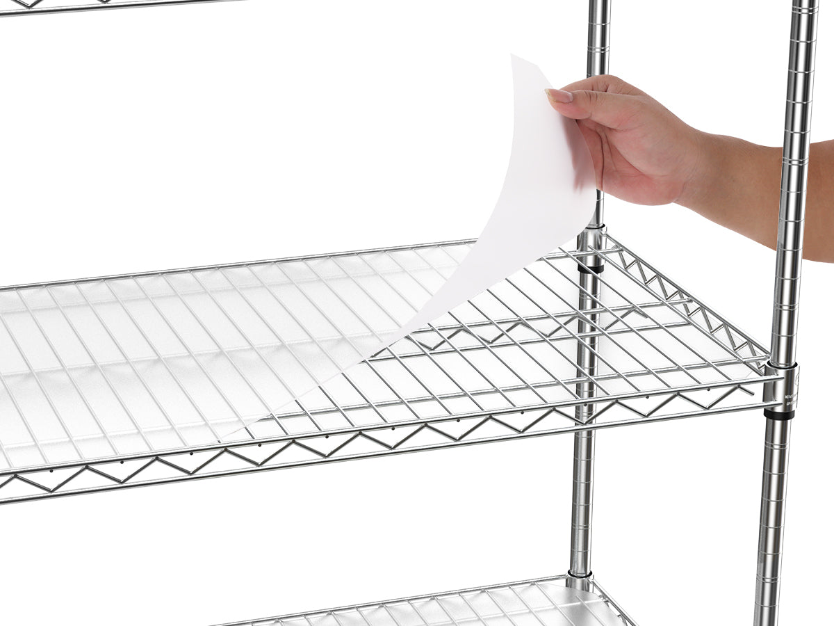 Heavy-Duty NSF Adjustable Wire Shelving Unit with Wheels & Shelf Liners for workshop, garage, storage, or utility use