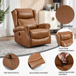 Heat Massage Manual Recliner Chair with Rocker and Swivel for Living Room detail image 79