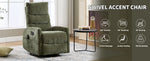 Heat Massage Manual Recliner Chair with Rocker and Swivel in Fabric for Living Room detail image 36