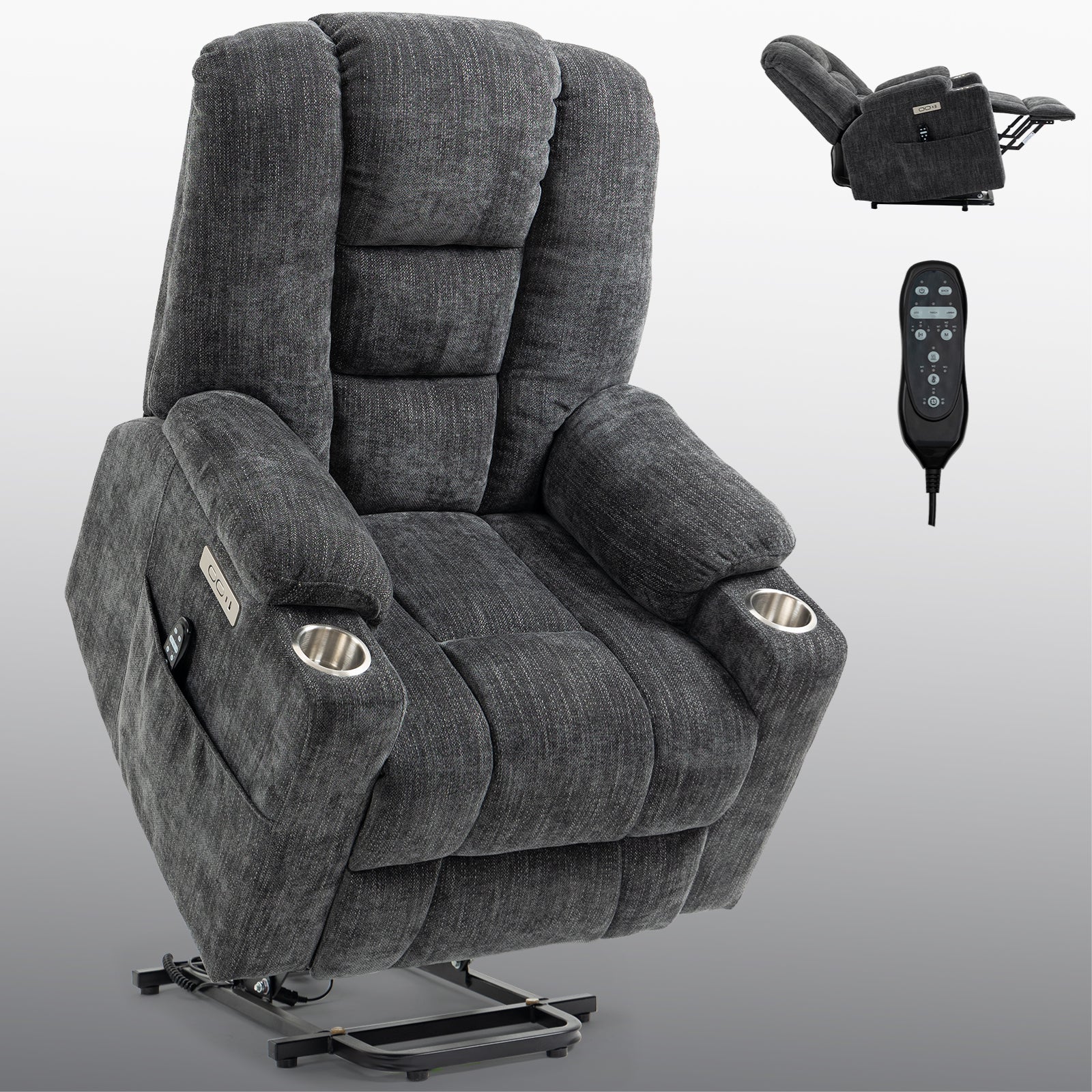 Large Power Lift Heat & Massage Recliner detail image 19