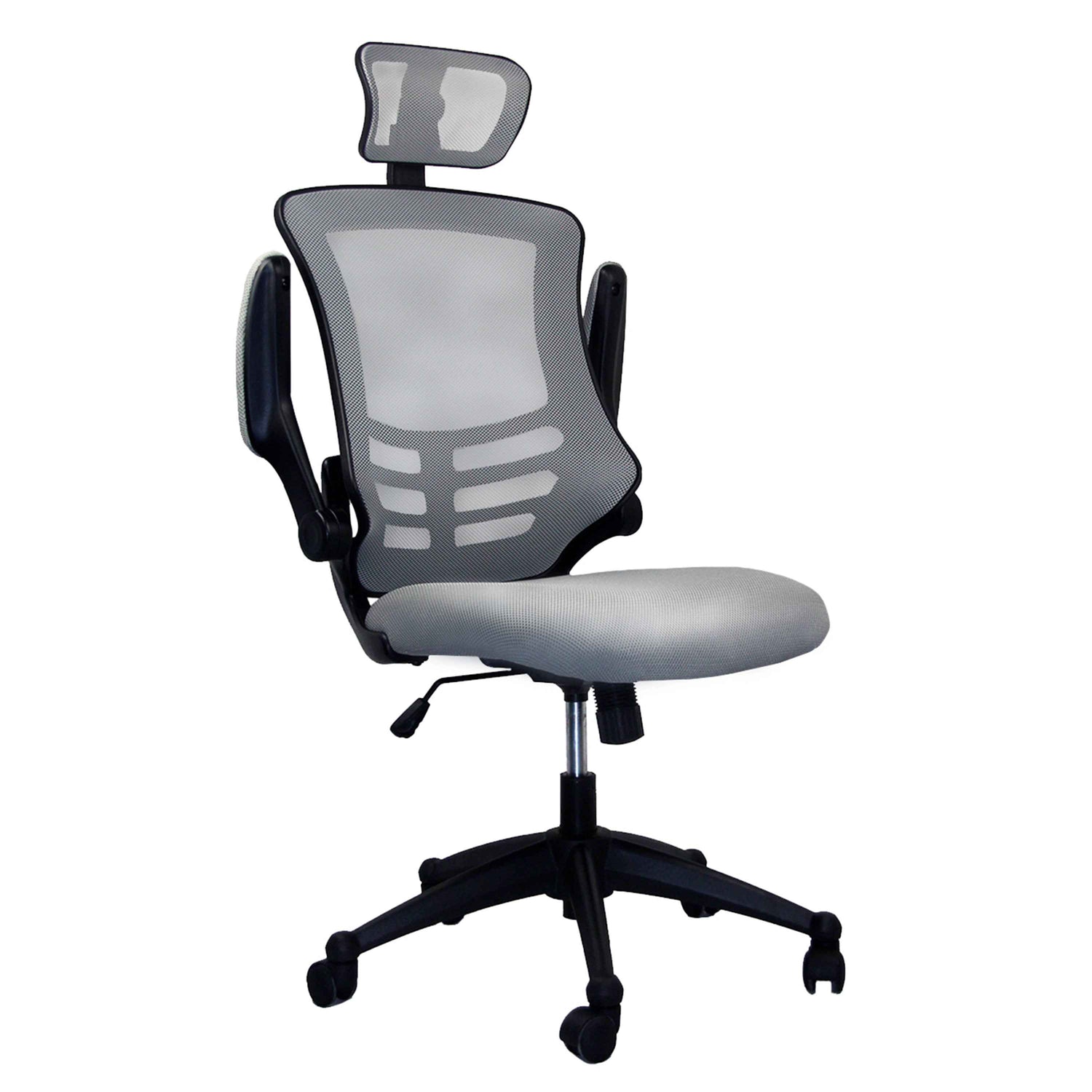 Techni Mobili High-Back Mesh Executive Chair, Silver Grey for home office seating
