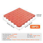 PVC Interlocking Drainage Garage Floor Tiles, 12" x 12" x 0.5" for workshop, garage, storage, or utility use