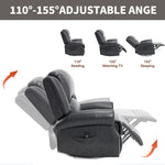 Heat Massage Manual Recliner Chair with Rocker and Swivel for Living Room detail image 72