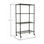 Heavy-Duty Adjustable Wire Shelving Unit with Wheels & Levelers for workshop, garage, storage, or utility use