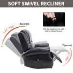 Heat Massage Manual Recliner Chair with Rocker and Swivel for Living Room detail image 101
