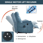 Single Motor Power Lift Recliner Chair with Massage & Heat detail image 5