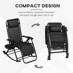 Outsunny Folding Zero Gravity Rocking Chair Set detail image 4