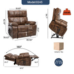 Dual-Motor Power Lift Recliner with Heat & Massage, 350 lb Capacity detail image 87