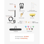 21 ft telescoping pressure washer wand with brush head and harness accessory view 2