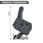 Chenille Single-Motor Power Lift Recliner with Massage & Heat detail image 51
