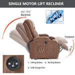 PU Infinite Position Up to 350 lb Single Motor Power Lift Recliner Chair detail image 24