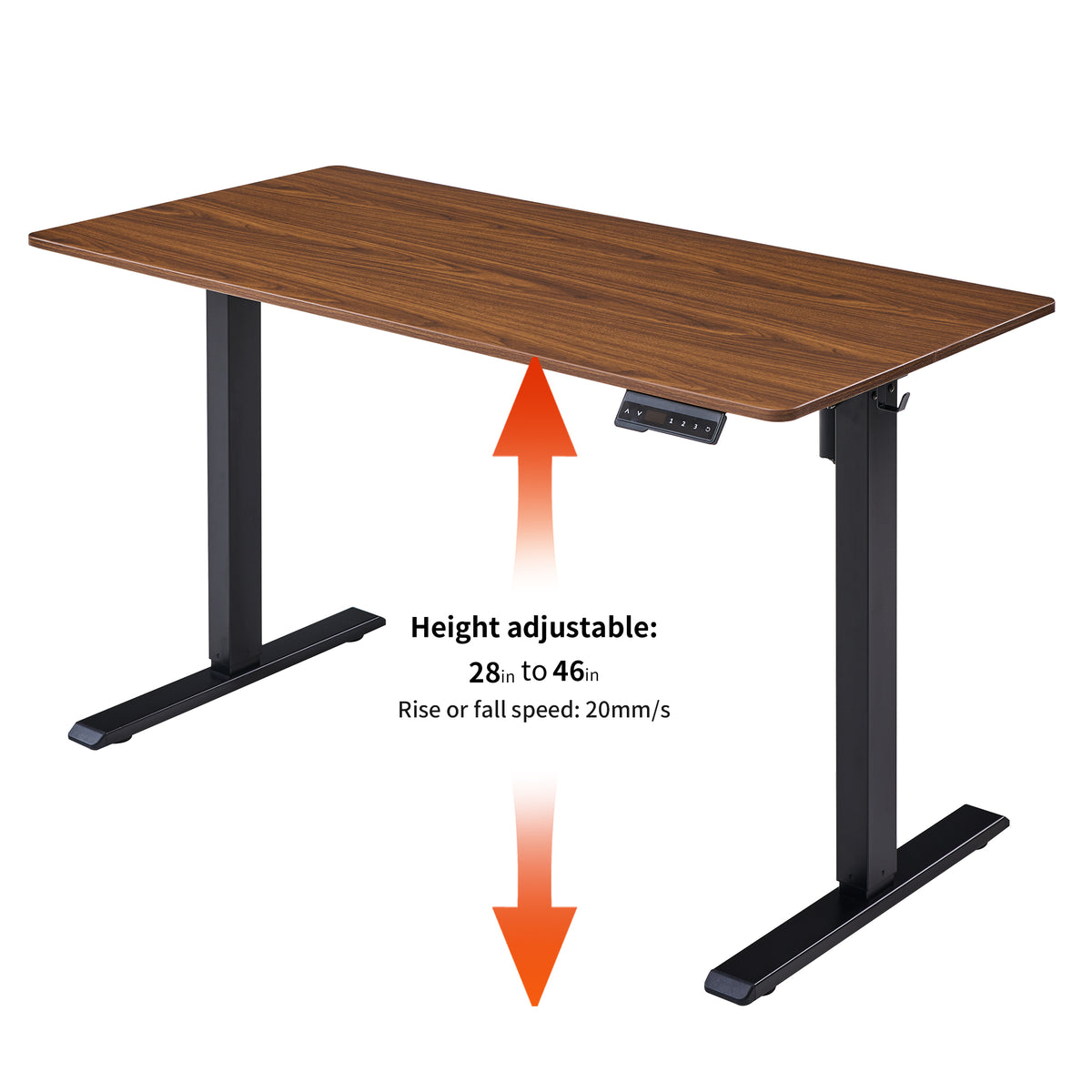 48" x 24" Electric Standing Desk workspace desk setup