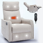 Heat Massage Manual Recliner Chair with Rocker and Swivel in Fabric for Living Room detail image 57