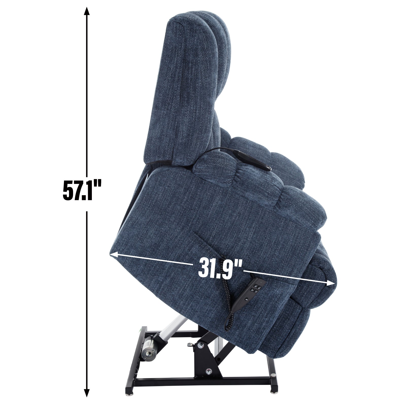 Dual-Motor Heat & Massage Power Lift Recliner, 350 lb Capacity detail image 24