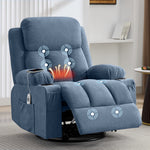 Swivel Rocker Recliner Chair with Vibration Massage, Heat, USB Port and Cup Holderrs detail image 40