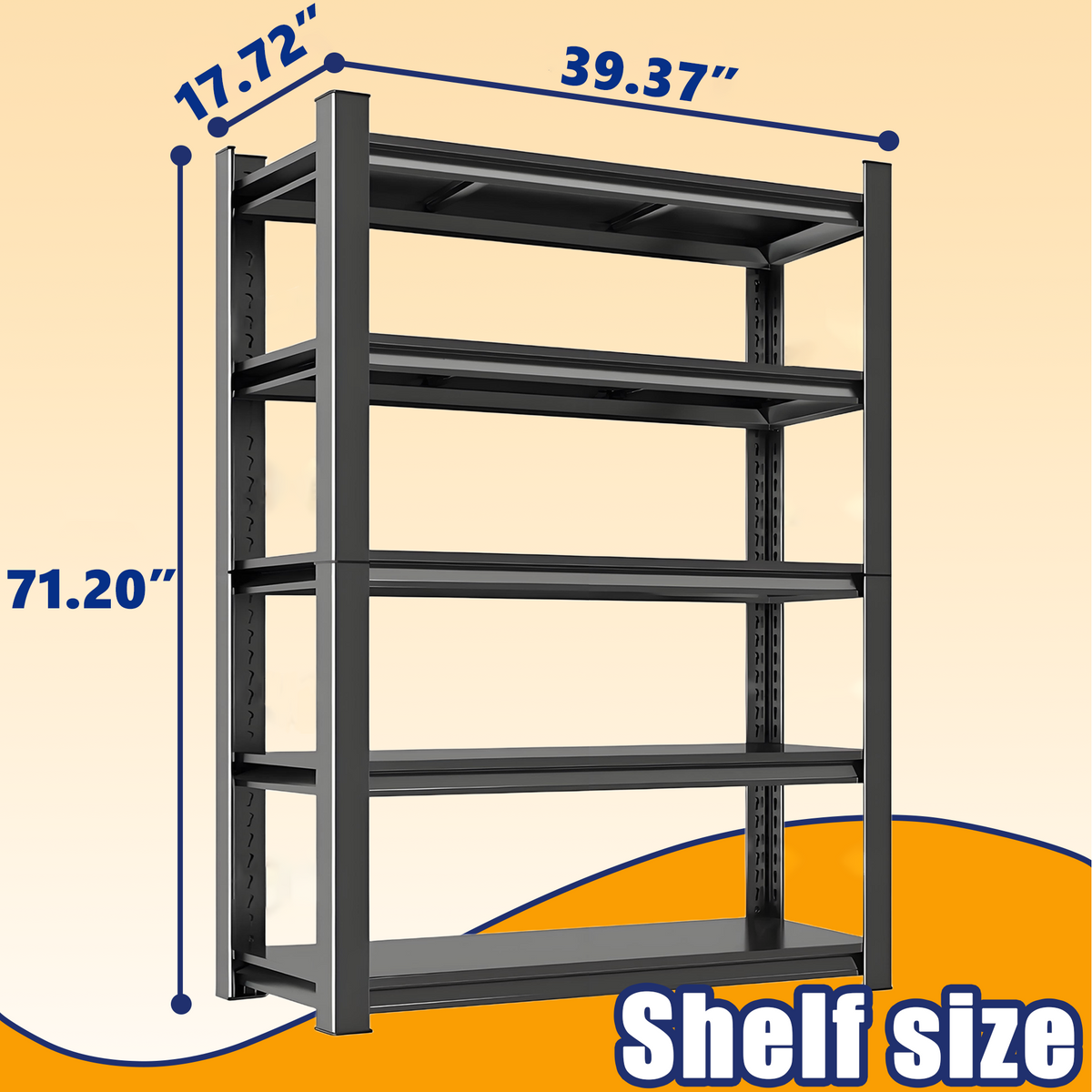 Heavy-Duty Adjustable Metal Storage Shelving Units for workshop, garage, storage, or utility use