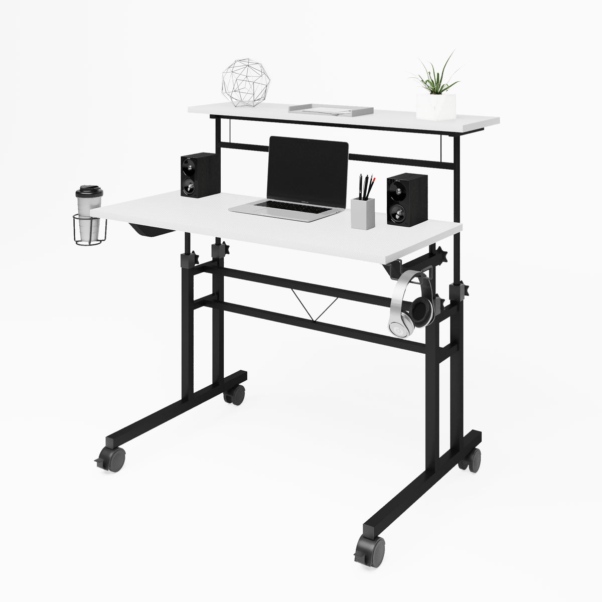 Techni Mobili Rolling Sit-to-Stand Laptop Cart mobile laptop workstation
