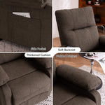 Chenille Massage Recliner with Heat & Remote Control detail image 18