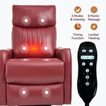 Faux Leather Heat & Massage Manual Rocker Swivel Recliner detail image 28