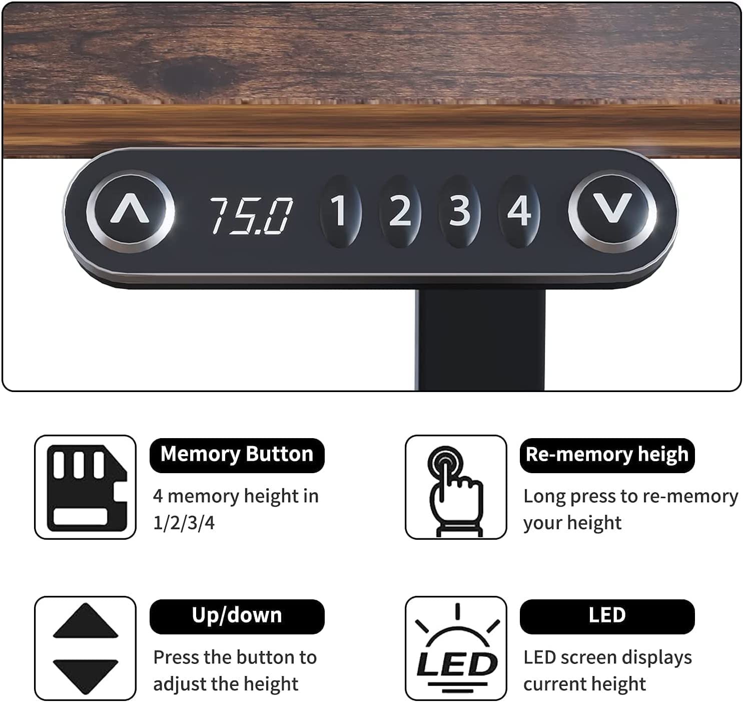 63" x 30" Electric Standing Desk with Splice Board workspace desk setup