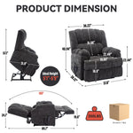 Dual-Motor Heat & Massage Power Lift Recliner, 350 lb Capacity detail image 43