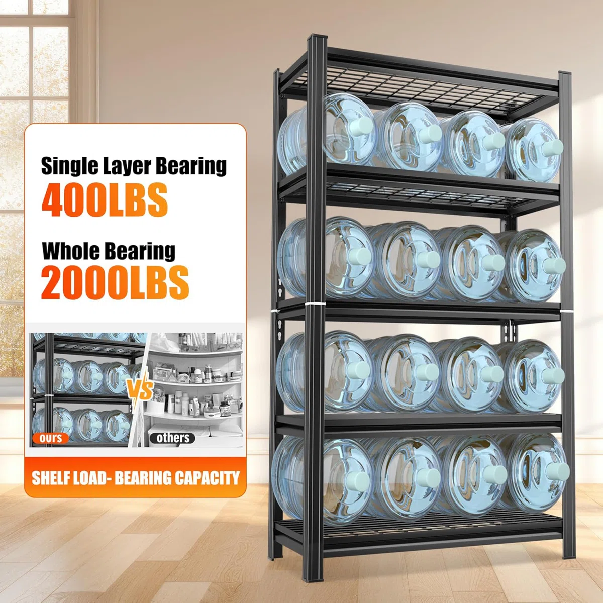 Heavy-Duty Adjustable Metal Storage Shelving Units for workshop, garage, storage, or utility use