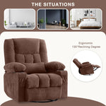 Massage Swivel Rocker Recliner with Vibration, Heat & Ergonomic Lounge Support detail image 16