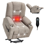 Large Dual-Motor Power Lift Heat & Massage Recliner detail image 50