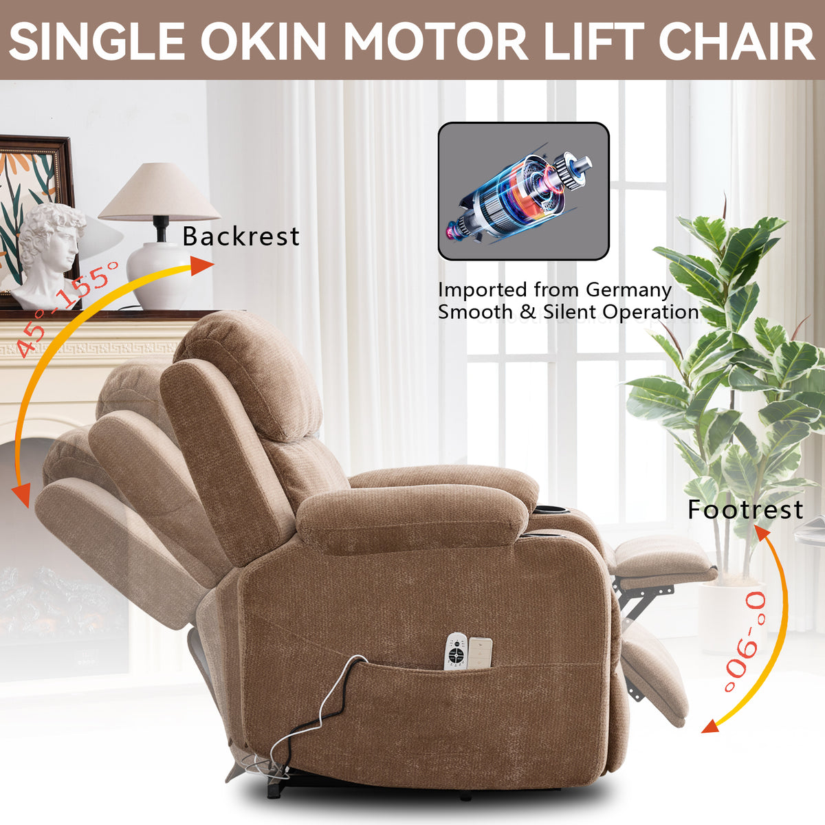 Dual-Motor Leather-Air Power Lift Recliner detail image 99