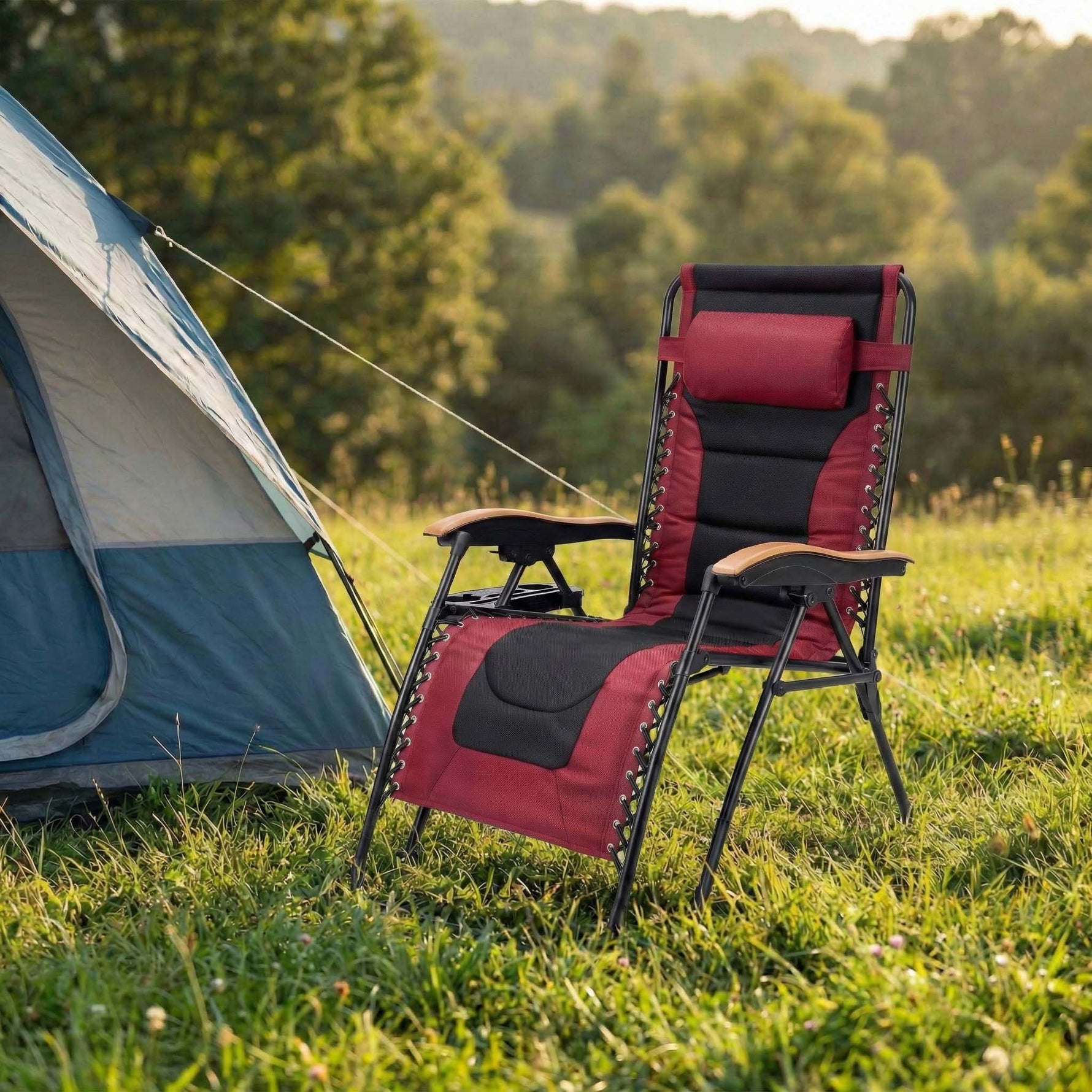 Oversized Padded Zero Gravity Chair with Cup Holder, 400 lb Capacity detail image 18