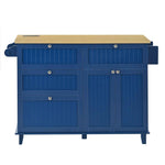 Farmhouse Kitchen Island with Drop Leaf, Power Outlet & 2 Seats product view 11