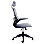 Techni Mobili High-Back Mesh Executive Chair, Silver Grey for home office seating