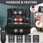Dual-Motor Heat & Massage Power Lift Recliner, 350 lb Capacity detail image 50