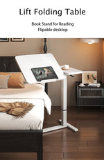 Height Adjustable Rolling Overbed Laptop Desk mobile laptop workstation