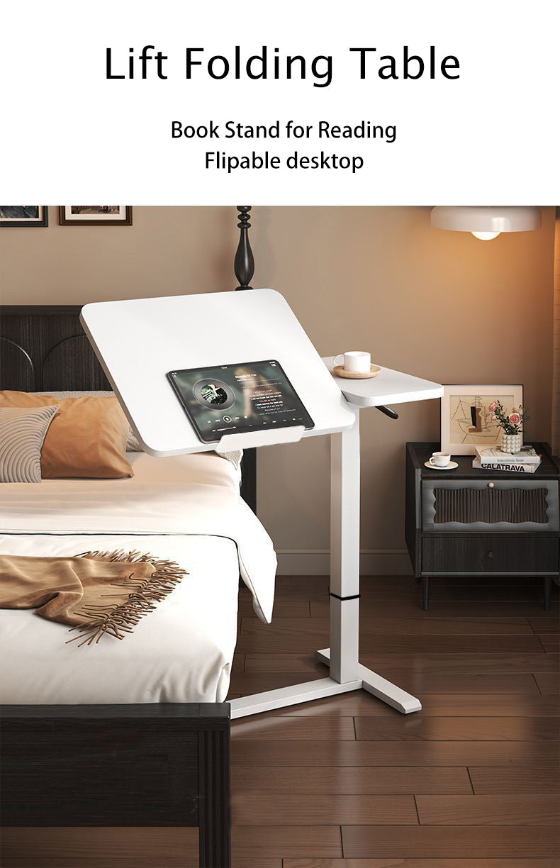 Height Adjustable Rolling Overbed Laptop Desk mobile laptop workstation