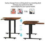 L-Shaped 59" Electric Standing Desk workspace desk setup