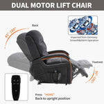 Power Chenille Lift Recliner Chair Dual Motor Infinite Position Up to 350 Pounds detail image 61