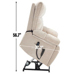 Dual-Motor Power Lift Recliner with Heat & Massage, 350 lb Capacity detail image 13