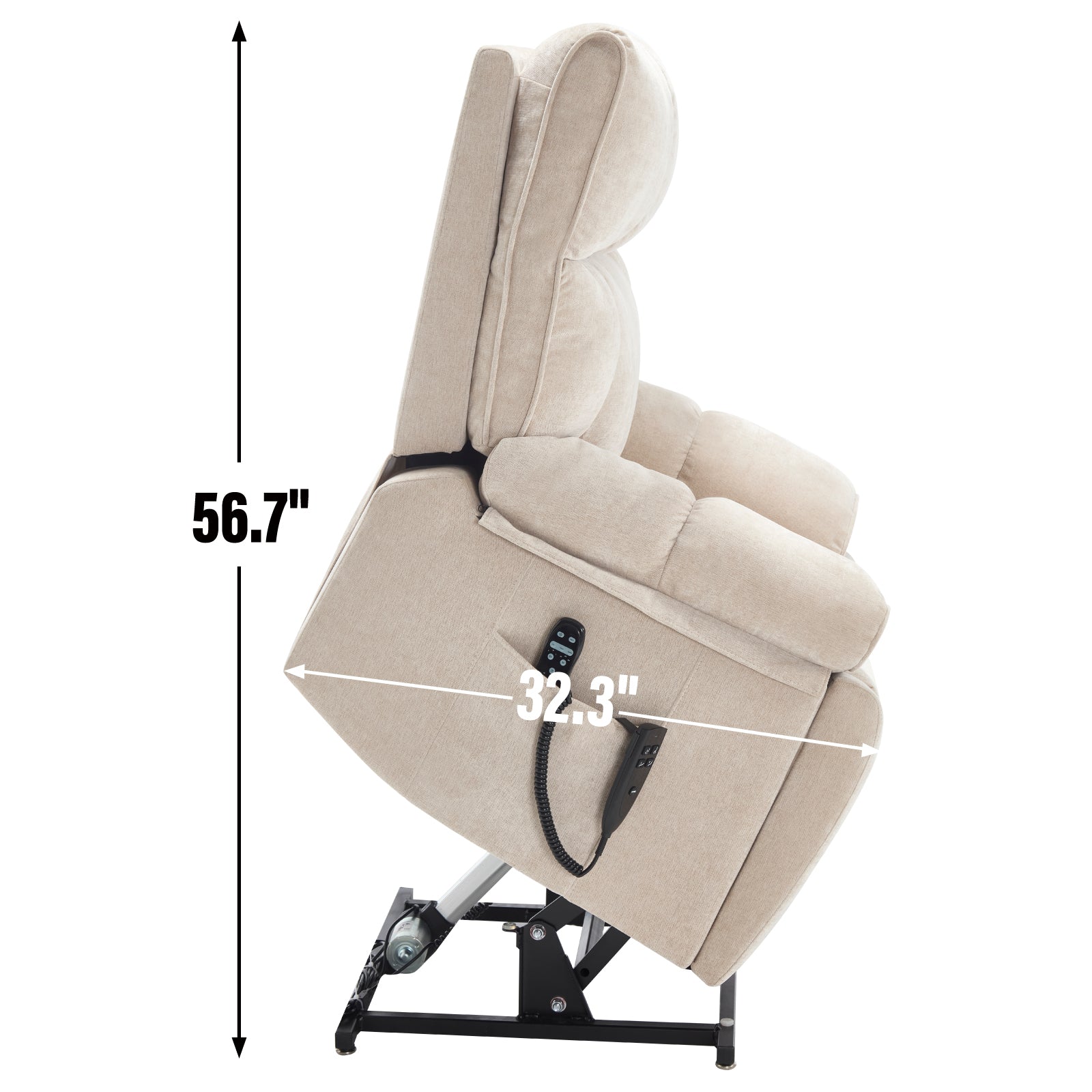 Dual-Motor Power Lift Recliner with Heat & Massage, 350 lb Capacity detail image 13