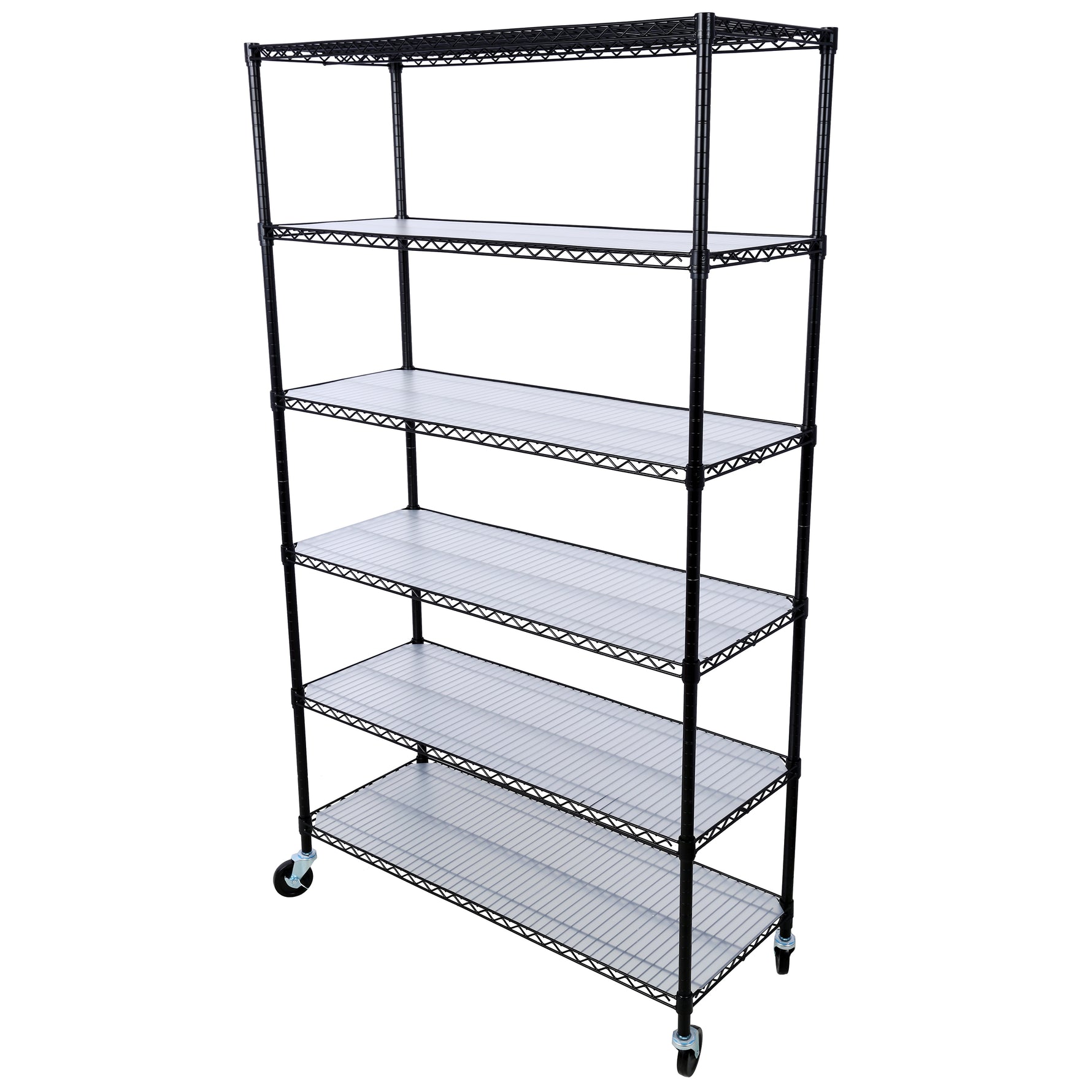 6-Tier NSF Wire Shelving Unit, 6000 lb Capacity for workshop, garage, storage, or utility use