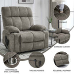 Chenille Dual-Motor Power Lift Recliner, 350 lb Capacity detail image 40