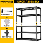 59" Heavy-Duty Metal Garage Storage Rack for workshop, garage, storage, or utility use