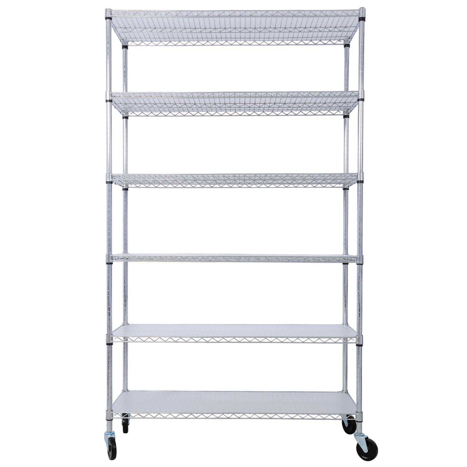 6-Tier NSF Wire Shelving Unit, 6000 lb Capacity for workshop, garage, storage, or utility use
