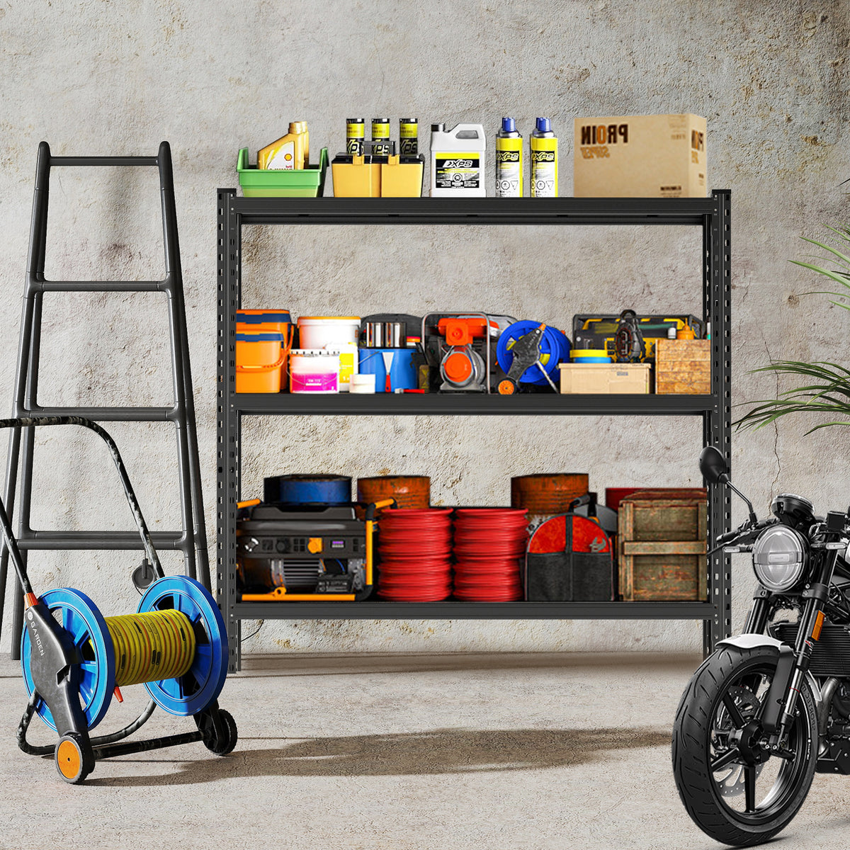 Heavy-Duty Adjustable Metal Storage Shelving Units for workshop, garage, storage, or utility use