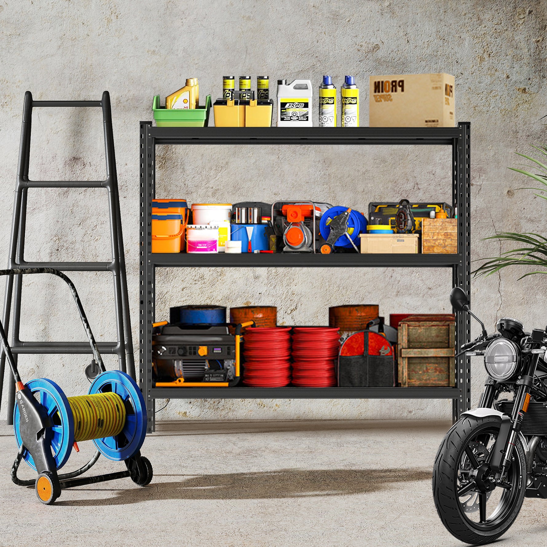 Heavy-Duty Adjustable Metal Storage Shelving Units for workshop, garage, storage, or utility use