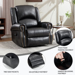 Heat Massage Manual Recliner Chair with Rocker and Swivel for Living Room detail image 100