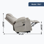 Dual-Motor Leather-Air Power Lift Recliner detail image 52