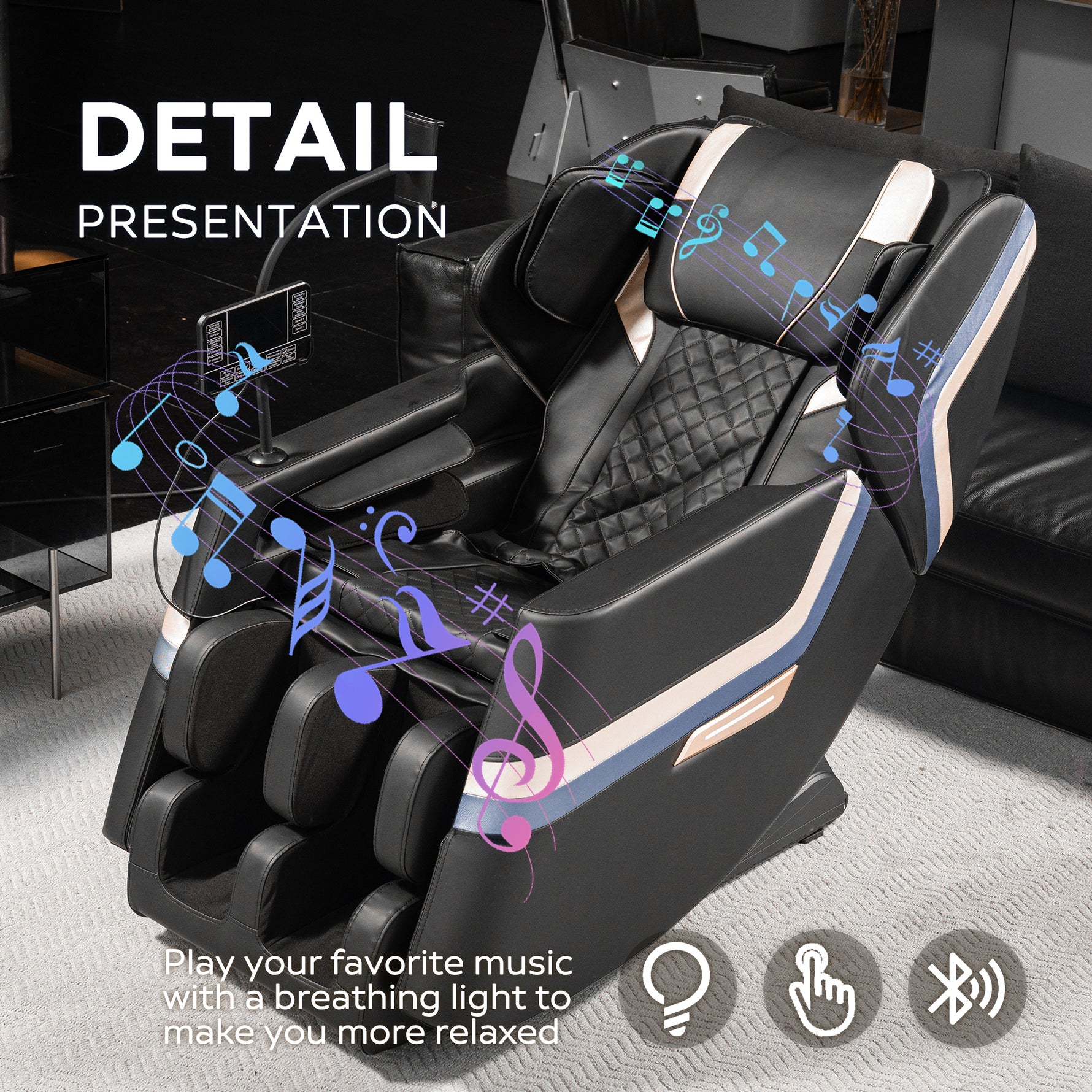 Zero Gravity Massage Recliner with Full-Body Air Pressure detail image 18