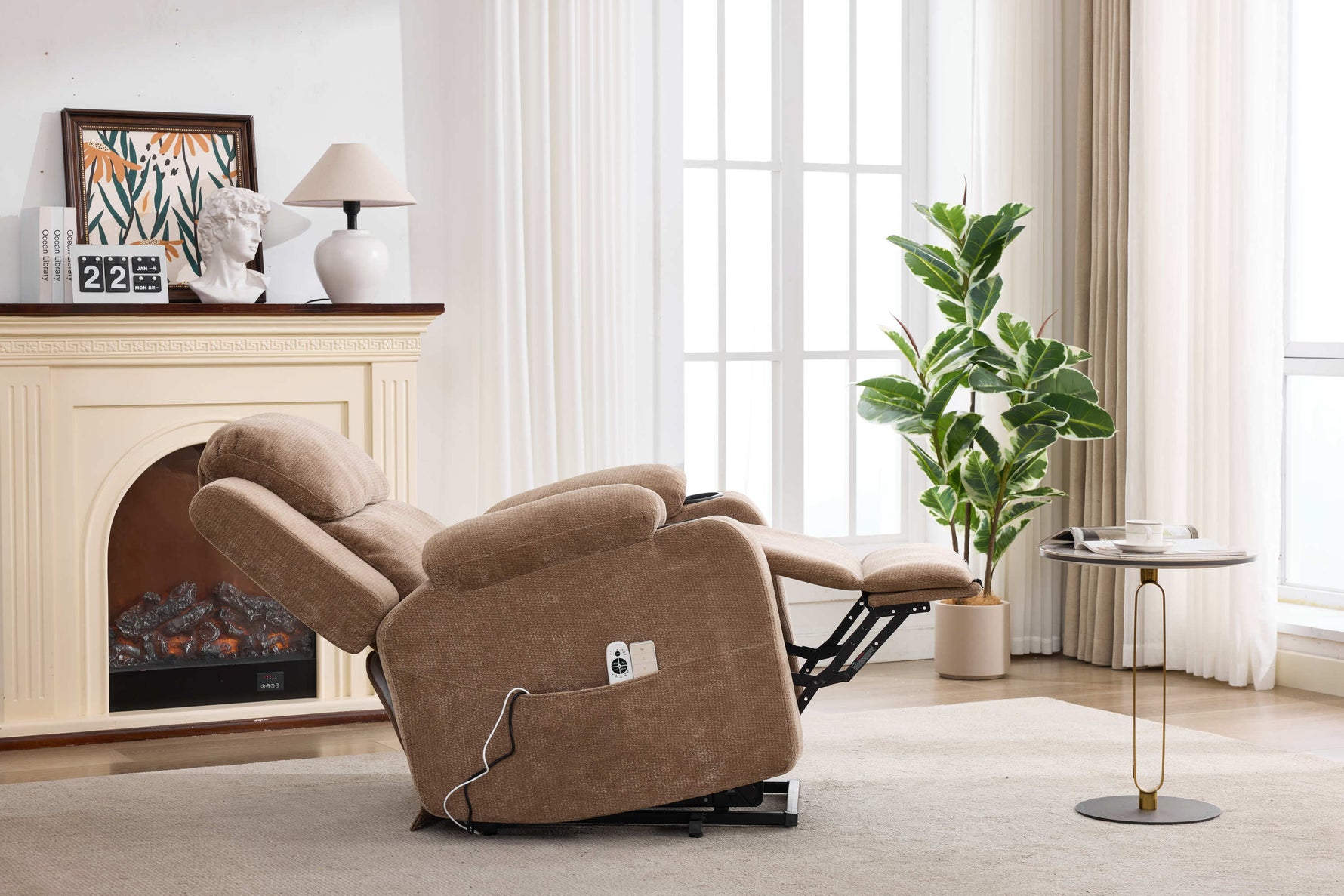 Dual-Motor Leather-Air Power Lift Recliner detail image 110